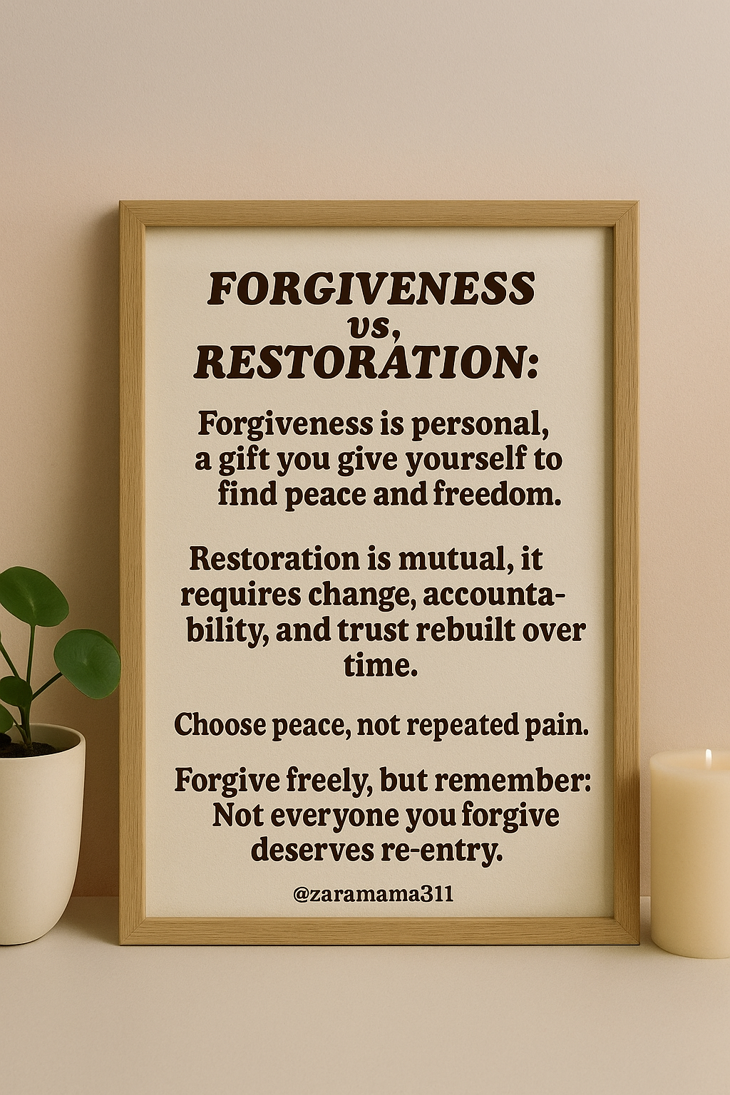 Forgiveness vs. Restoration – Digital Wall Art for Healing & Reflection