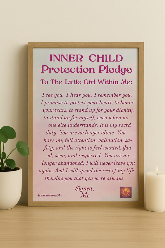 Inner Child Protection Pledge – Printable Healing Art