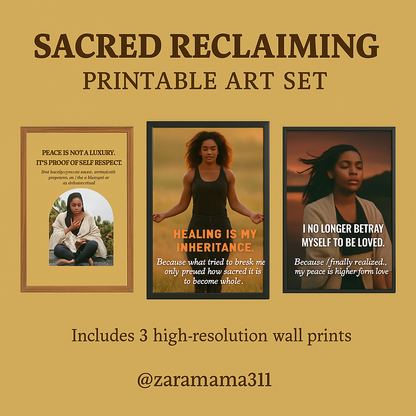 Sacred Reclaiming – Printable Wall Art Set (3 Pieces)
